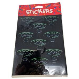 NEW Vintage 1995 Batman Forever Gibson Greetings 4 Sticker Sheets Logo Bat Sign